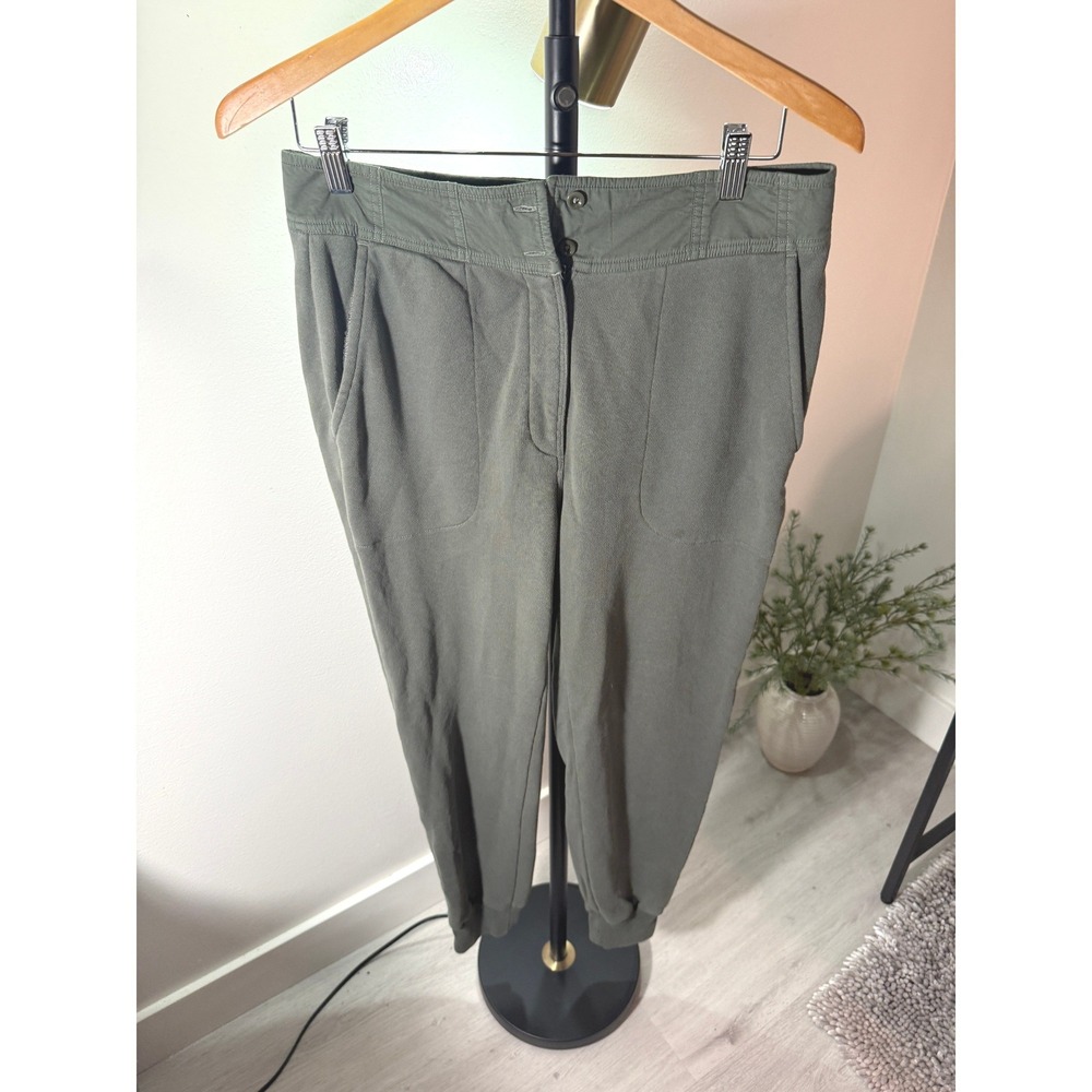 Something Navy Olive Green Utility Jogger Pants Women Medium Tapered Leg Pockets